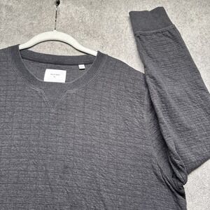 Billy Reid Charcoal Gray Crew Neck Pullover Sweater Men's XL Heritage Classic